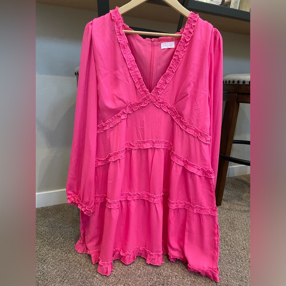 Pink lily dress